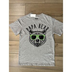 Men’s NWT Papa Bear T shirt Fathers Tee Gift Pregnancy Announcement S‎ Small